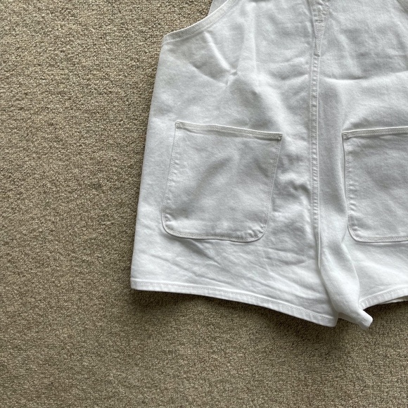 Frame Le Garcon White Short Overalls, M - Picture 4 of 13